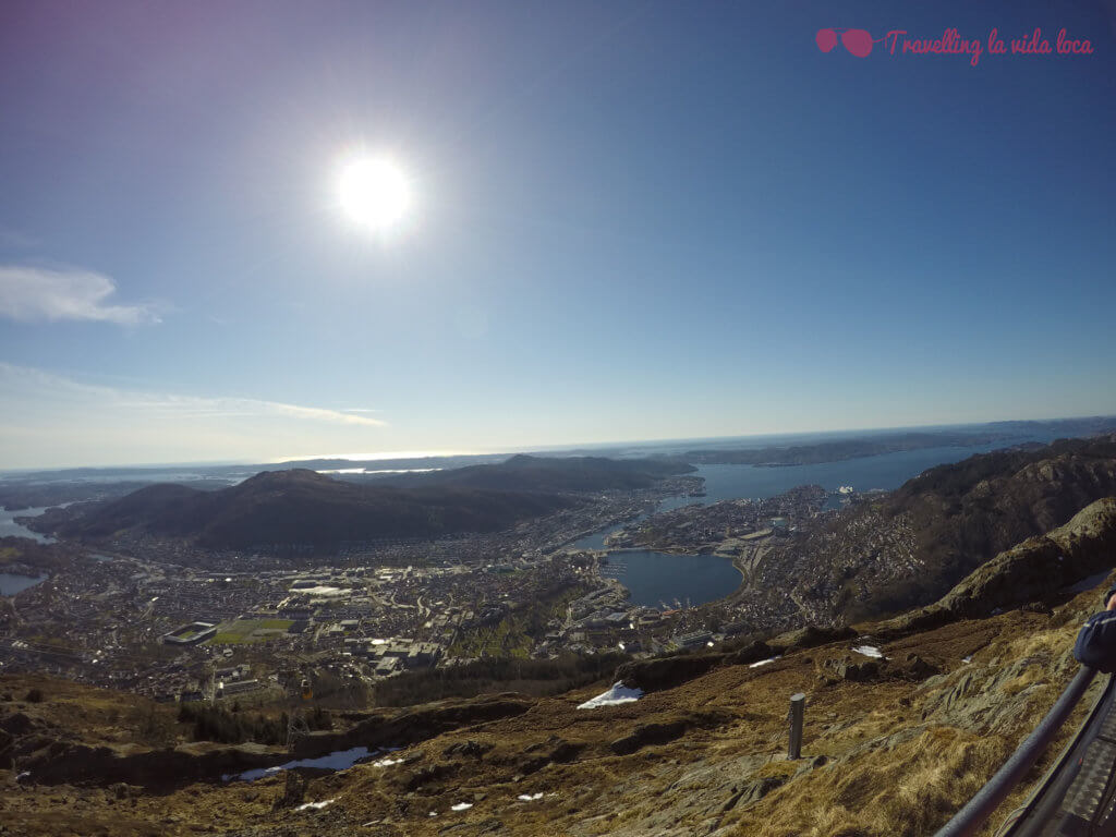 Las increíbles vistas de toda la zona de Bergen desde la cima del monte Ulriken