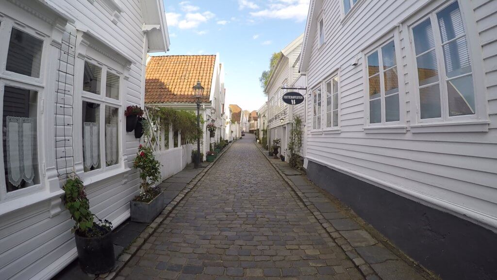Una de las callejuelas de Gamle Stavanger