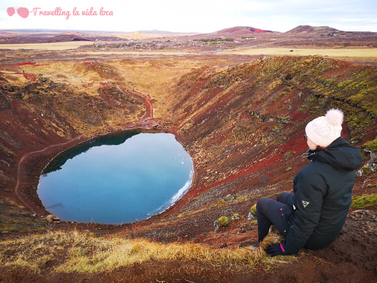 ¡Por fin pudimos ver un lago dentro de un cráter en Kerid!