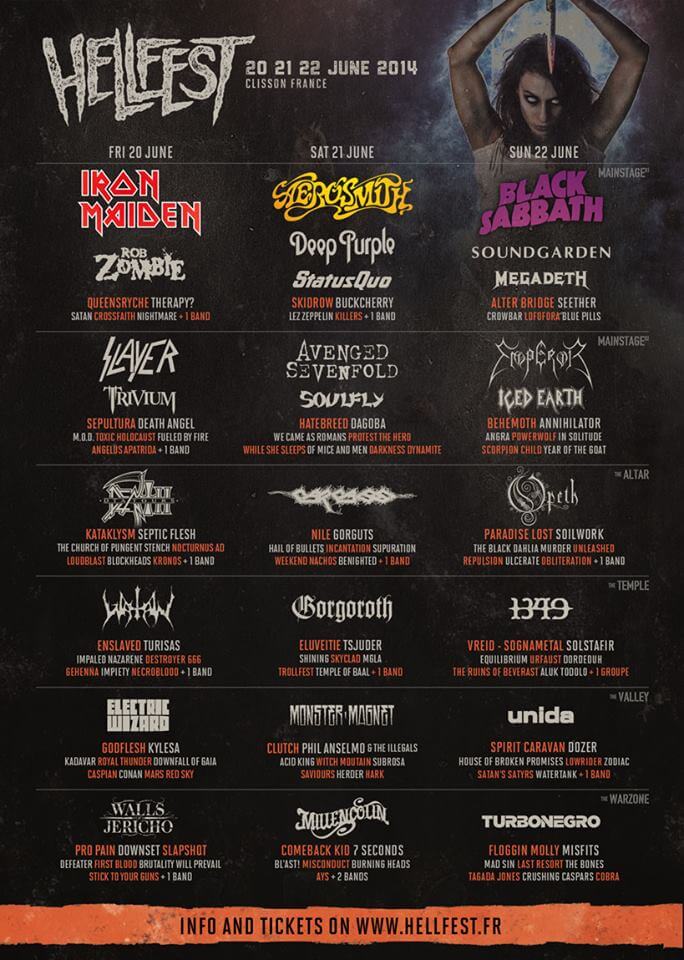 Cartel de Hellfest 2014